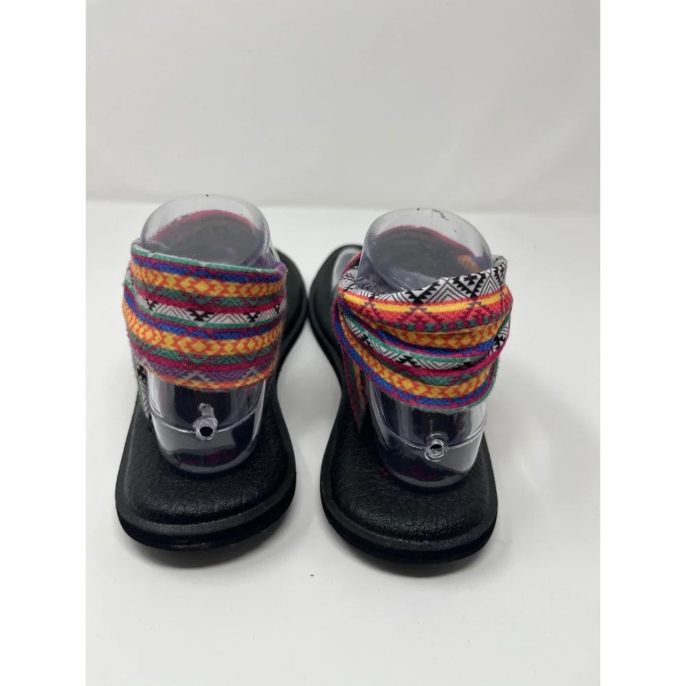 Sanuk Yoga Sling 2 Geometric Knit Sandal Women 9 Multicolor Boho   Hippie Tribal